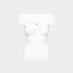 Aritzia Original Contour Twist Off-shoulder Top - Medium - White